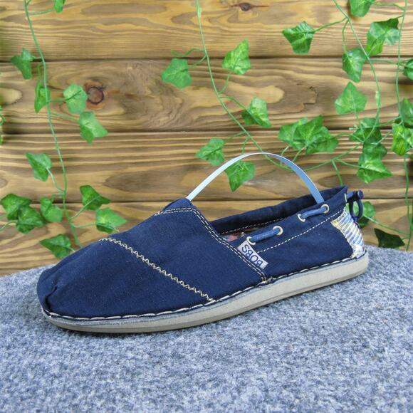Bobs By Skechers Women's Flat‎ Blue Fabric Sz 6.5 Medium Used 2025 - Picture 1 of 6